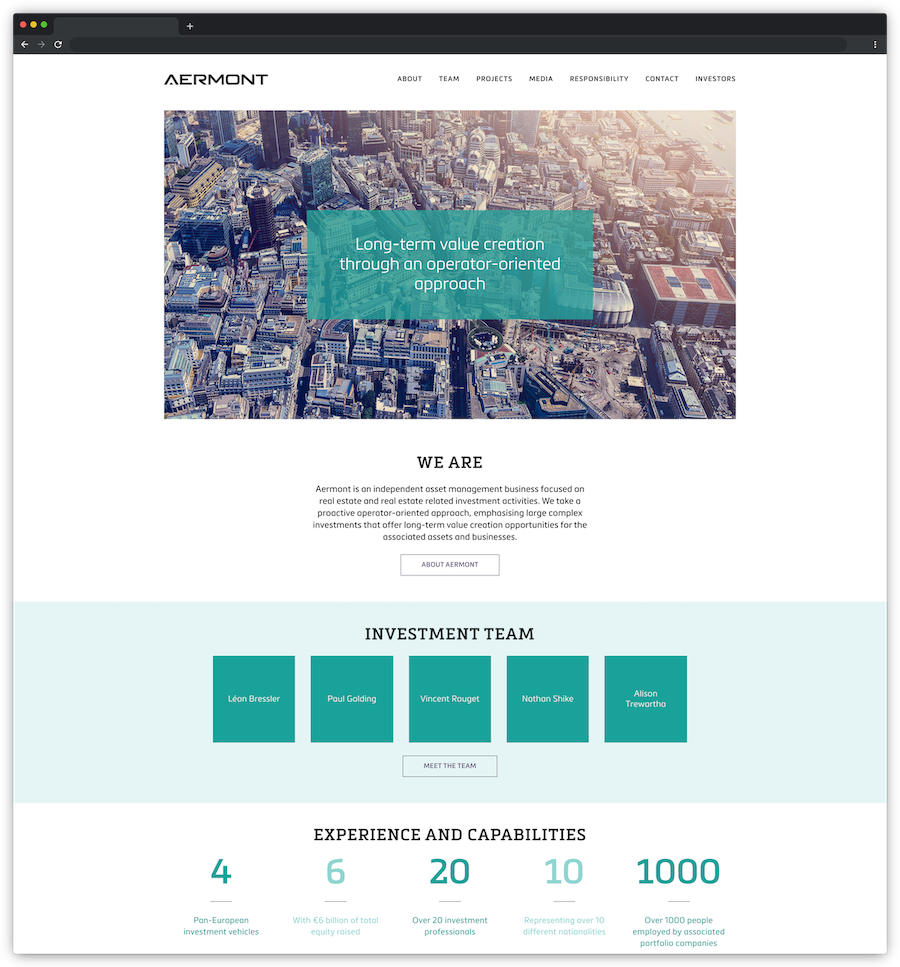 Aermont Capital website capture